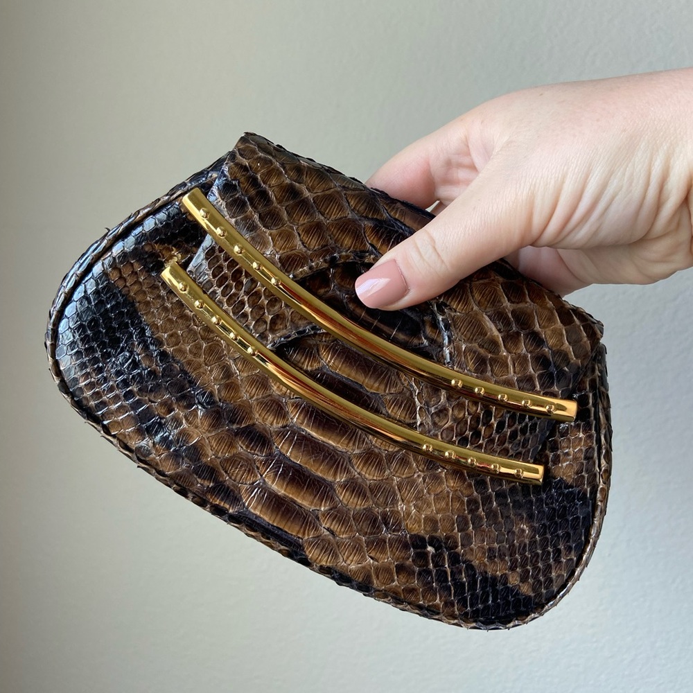 Hayward genuine python clutch, vintage